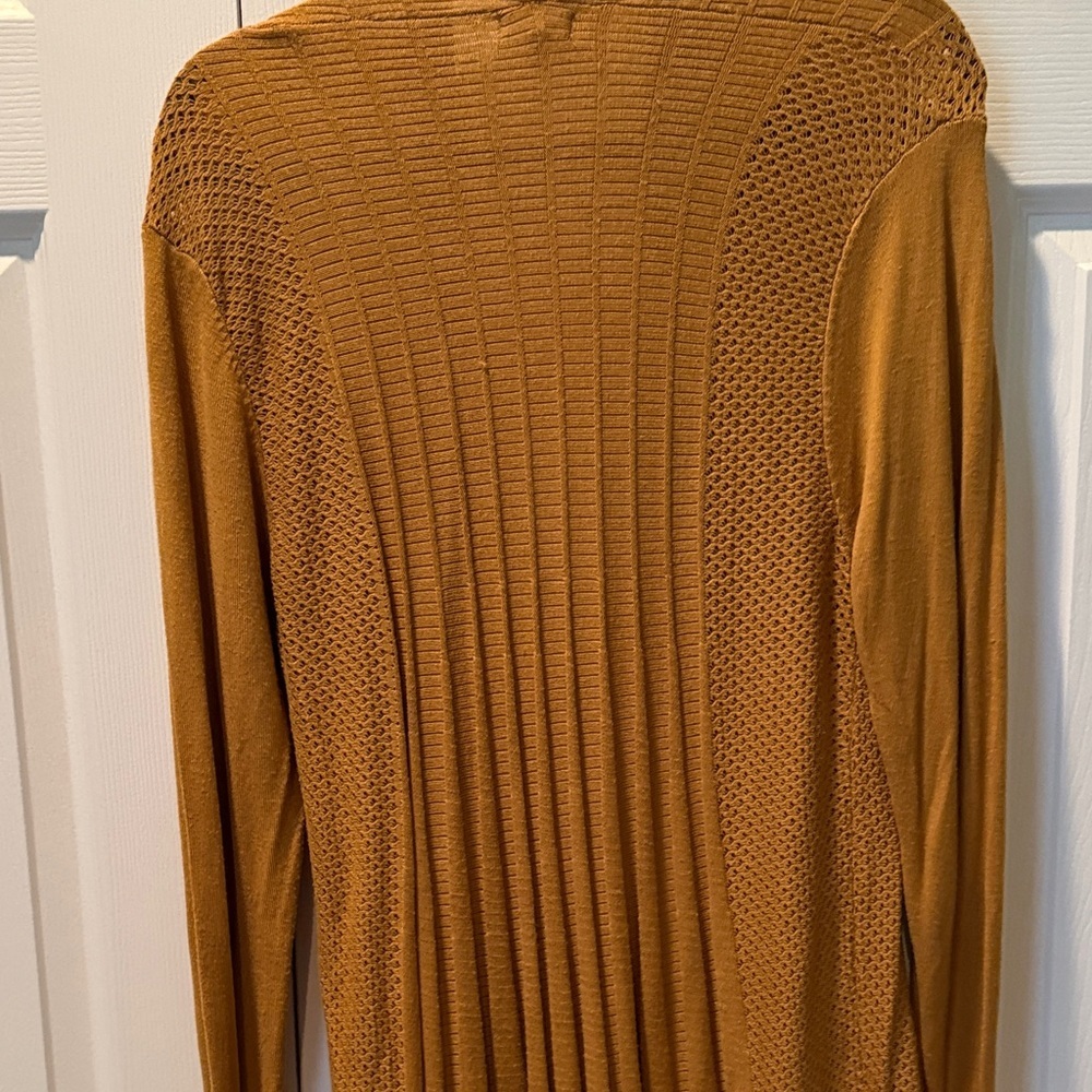 # Debut 3X Women's Mustard Open Front Cardigan - Picture 7 of 8